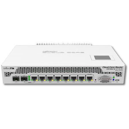 Mikrotik CloudCoreRouter CCR1009-7G-1C-1S+PC, 1000MHz CPU, 2GB RAM, 7x LAN/SFP, 1x SFP, 1xSFP+, 1x microUSB, vč. L6 lice, CCR1009-7G-1C-1S+PC