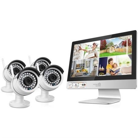 Kamerový set iGET HOMEGUARD HGNVK49004 WiFi DVR s LCD displejem 12"+ 4 IP kamery 960p, HGNVK49004