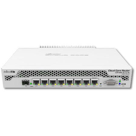 MikroTik Cloud Core Router CCR1009, 7x Gbit LAN, 1x LAN/SFP (Combo), pasivní chlazení, L6, CCR1009-7G-1C-PC