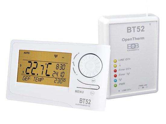 ELEKTROBOCK BT52 Bezdrátový programovatelný regulátor, OpenTherm+ (OT+) komunikace - BT52