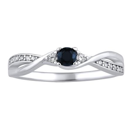 Silvego Stříbrný prsten s pravým přírodním Safírem velikost obvod 50 mm - JJJR1100SAP-obvod 50 mm