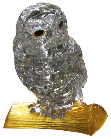 HCM KINZEL 3D Crystal puzzle Sova šedá 42 dílků