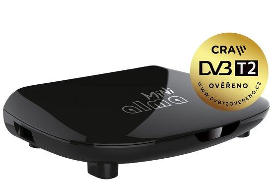 ALMA 2880 Mini, DVB-T2 přijímač, H.265 (HEVC), ověřeno CRA