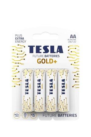 TESLA GOLD+ alkalická baterie AA (LR06, tužková, blister) 4 ks - 1099137206