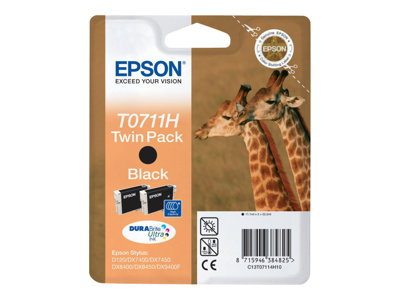 Inkoustová cart. pro tiskárnu "Stylus D120", EPSON Černá, 2x 11ml, box 2 ks, C13T07114H10