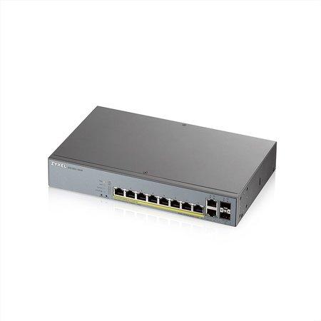 Zyxel GS1350-12HP 12 Port smart managed CCTV PoE switch, long range, 130W, 10x GbE, 2x SFP - GS1350-12HP-EU0101F