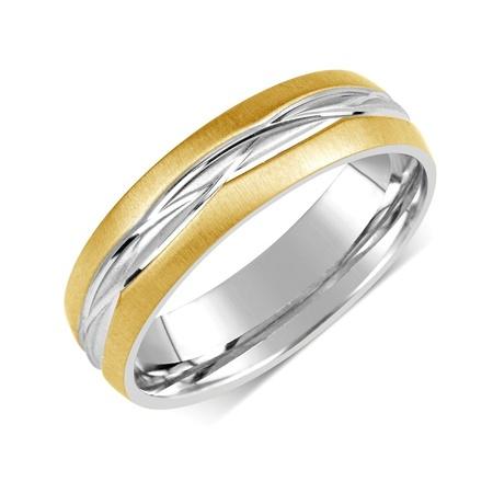 L'AMOUR snubní prsten pro muže i ženy z chirurgické oceli velikost obvod 67 mm