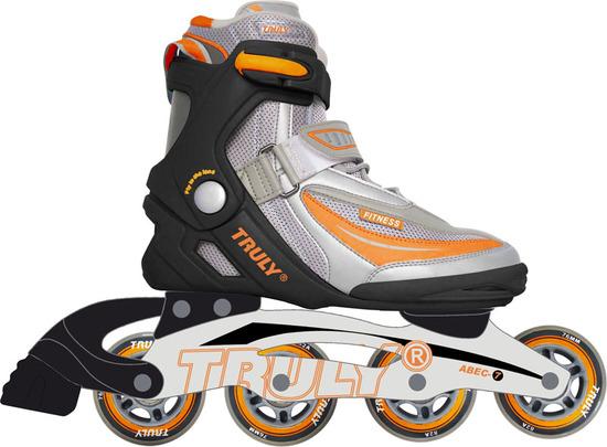Kolečkové brusle TRULY FITNESS 9.2 vel.41, oranžové - FITNESS 9,2-41