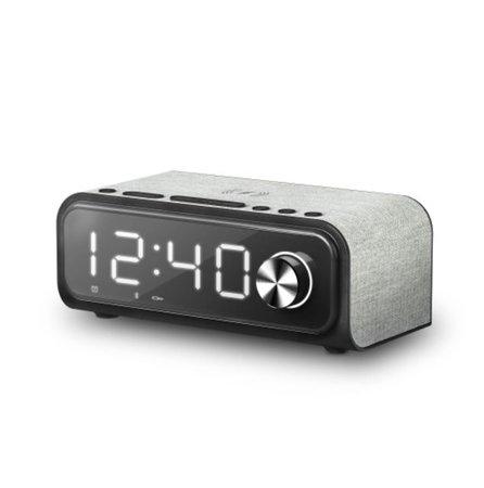 ENERGY Clock Speaker 4 Wireless Charge (Alarm, 10 W, Qi Charger, FM Radio, Bluetooth, USB/microSD MP3), 448692