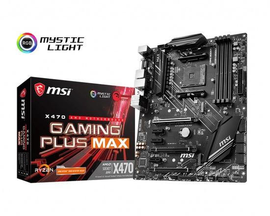 MSI X470 GAMING PLUS MAX, AM4, 4*DDR4, 3*PCI-Ex16, 3*PCI-Ex1, 2*M.2, 6*SATA3 - X470 GAMING PLUS MAX