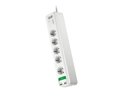 APC Essent Surge 5 zásuvek 2 porty USB nabíječka, APC Essential SurgeArrest - 5 zásuvek s 5V - 2.4A 2 porty USB - nabíječka - 230V