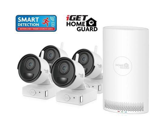iGET HGNVK68004 - bateriový bezdrátový WiFi set FullHD 1080p, 6CH NVR + 4x FullHD kamera, aplikace, HGNVK68004