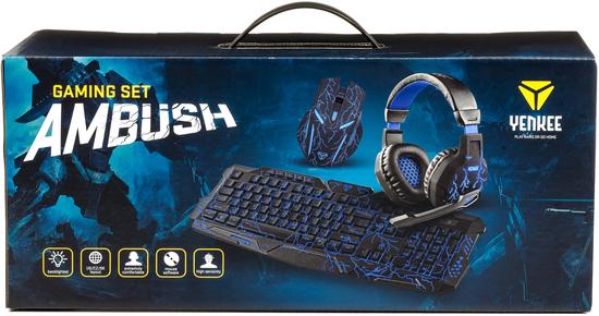 YENKEE AMBUSH GAMING SET myš + klávesnice + sluchátka CZ layout - 98029676