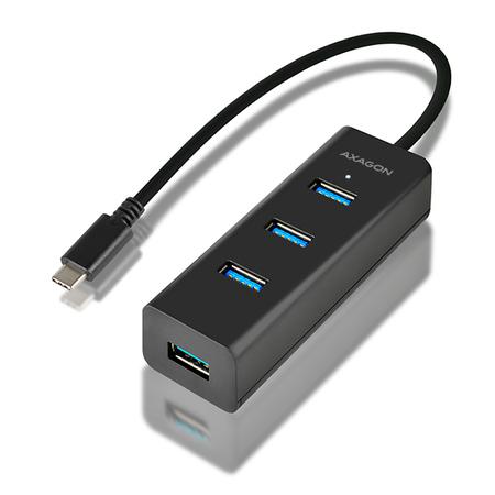 AXAGON HUE-S2C Type-C 4x USB3.0 CHARGING hub, microUSB nap. konektor, HUE-S2C