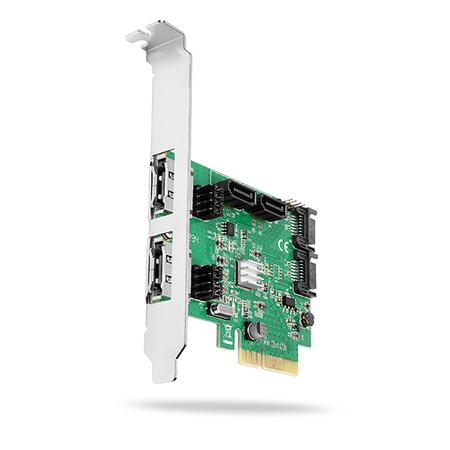 AXAGON PCES-SH4, PCIe 2-Lane řadič - 4x int./2x ext. SATA 6G HyperDuo, PCES-SH4