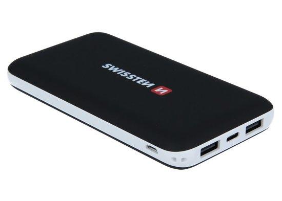 Swissten BLACK CORE SLIM POWER BANK 10000 mAh USB-C INPUT