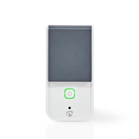 Nedis WIFIPO120FWT - Chytrá Wi-Fi Venkovní Zásuvka | Ochrana Proti Stříkancům Vody | IP44 | Monitor Napájení | Schuko T