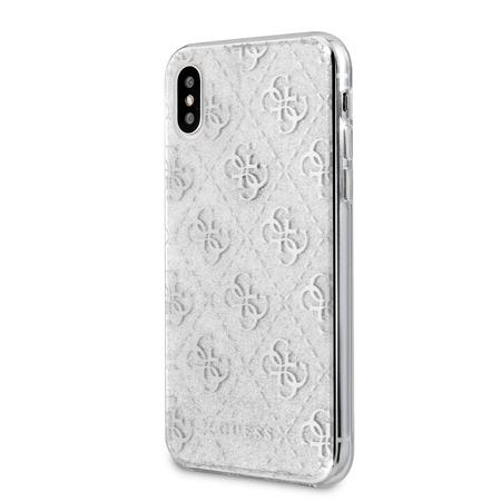 GUHCPXPCU4GLS Guess 4G Solid Glitter Kryt pro iPhone X Silver - 2450492