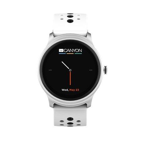 CANYON smart hodinky, 1,3" barevný plně dotykový display, IP68, režim multisport, iOS/android, bílá