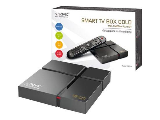 SAVIO Smart TV Box Gold TB-G01, 2/16 GB Android 8.1 Oreo, HDMI v 2.1
