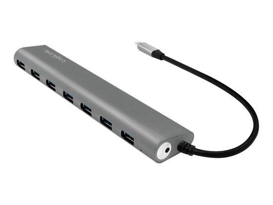 LOGILINK- USB-C 3.1 hub, 7 port, aluminum casing, grey, UA0310