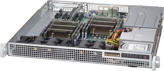 SUPERMICRO mini1U chassis 2x internal Drive Bays 2,5", 2x400W (Platinum), CSE-514-R407C