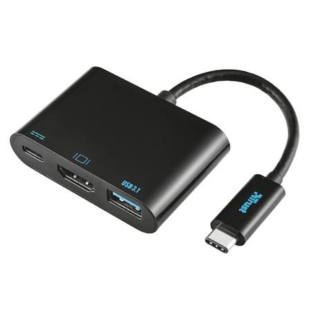 Redukce Trust USB-C/HDMI, USB 3.1, USB-C PD - černá