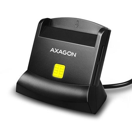 AXAGON CRE-SM2, USB externí čtečka 4-slot Smart card/ID card (eObčanka) + SD/microSD/SIM, CRE-SM2
