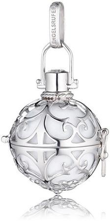 Engelsrufer Stříbrný přívěsek Andělský zvonek s bílou rolničkou ER-01 24 mm