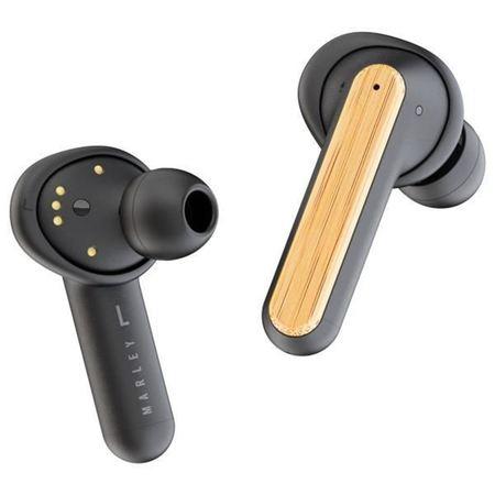 MARLEY Redemption ANC - Signature Black, bezdrátové pecky do uší s dobíjecím pouzdrem