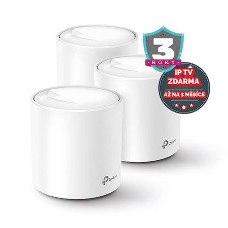 TP-LINK Deco X60 AX3000 Whole-Home Mesh WiFi System Wi-Fi 6 2402Mbps na 5GHz+574Mbps na 2.4GHz 3-pack, DECO X60(3-PACK)