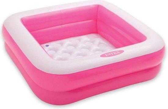 Dětský bazének čtverec Intex 57100 zelená, růžová - 6941057451008