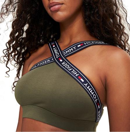 Tommy Hilfiger Dámská podprsenka X Bralette UW0UW00551-307 Olive Night S