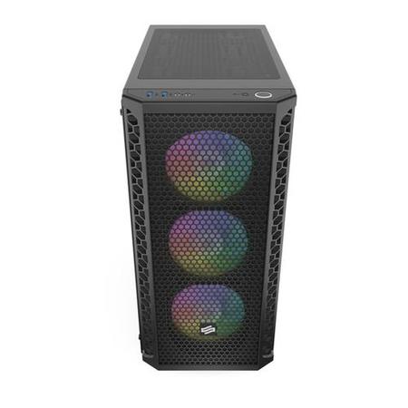 SilentiumPC skříň MidT Signum SG1V EVO TG ARGB / 2x USB 3.0 / 4x 120mm ARGB fan / tvrzené sklo / černá - SPC248