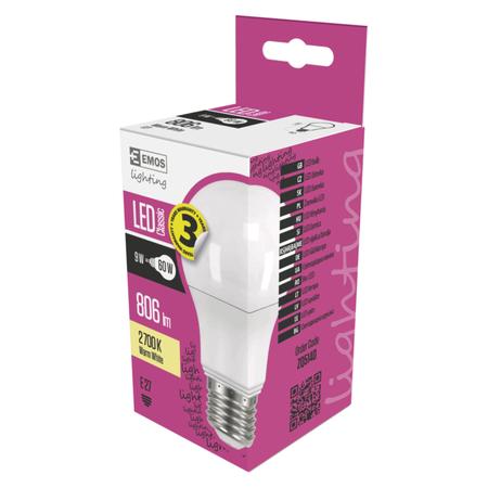 Emos LED žárovka Classic A60 9W E27 Teplá bílá