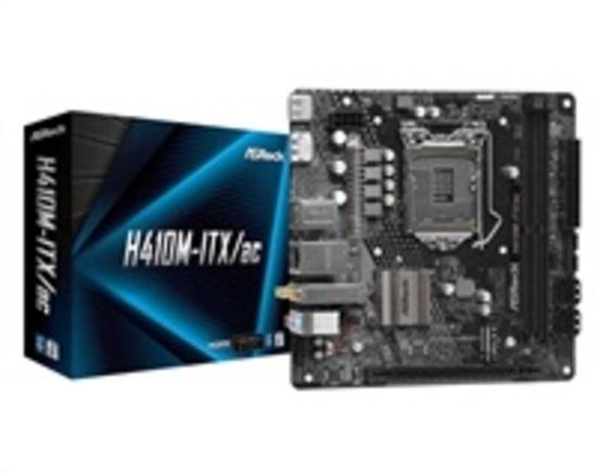 ASRock MB Sc LGA1200 H410M-ITX/AC, Intel H410, 2xDDR4, VGA, miniITX, WIFI, H410M-ITX/AC