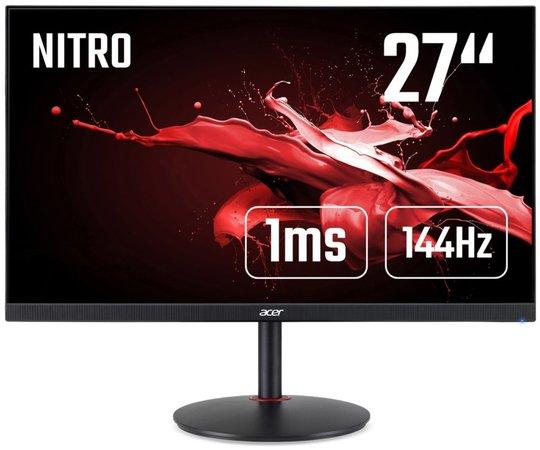 27" Acer Nitro XV272UP - IPS, 2560x1440@144Hz, 1ms, 350cd/m2, 16:9, HDMI, DP, USB, výška, pivot, FS - UM.HX2EE.P01