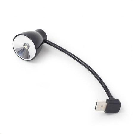 GEMBIRD USB lampička k notebooku, flexibilní, černá - NL-02