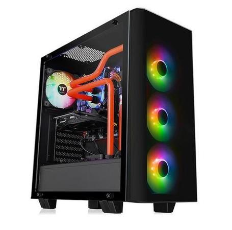 THERMALTAKE case View 21 TG RGB PLUS černý s oknem, 2x TG, 4x fan 120mm RGB (ATX case bez zdroje), CA-1I3-00M1WN-05