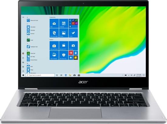 Acer Spin 3 (SP314-54N-572R) i5-1035G4, 16GB, 1024 GB, 14", Full HD, bez mechaniky, Intel Iris Plus Graphics, BT, CAM, W10 Home - stříbrný, NX.HQ7EC.002