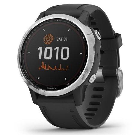 GPS hodinky Garmin fenix6S Solar - Silver/Black Band