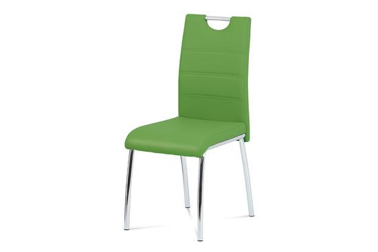 Autronic DCL-401 GRN Jídelní židle, ekokůže zelená / chrom