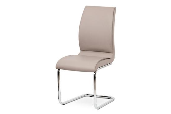 Autronic DCH-575 LAN Jídelní židle koženka lanýžová / chrom