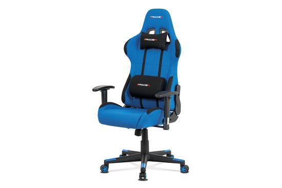 Autronic KA-F05 BLUE Kancelářská židle, modrá látka, houpací mech., plastový kříž