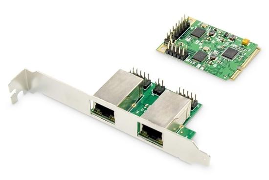 Digitus Dual Gigabit Ethernet Mini PCI Express Network Card, DN-10134