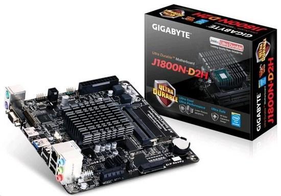 GIGABYTE MB J1800N-D2H, Dual-core Celeron® J1800 SoC (2.41 GHz), Intel NM10, 2xDDR3, VGA, Mini-ITX, J1800N-D2H