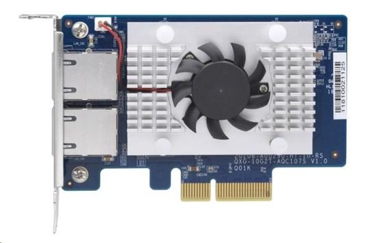 QNAP QXG-10G2T-107 Síťová rozšiřující karta pětirychlostní sítě 10 GbE, dvouportová 10GBASE-T, QXG-10G2T-107