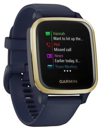 Garmin Venu Sq zlaté/modrý řemínek