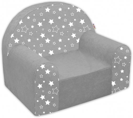 Náhradní potah na dětské křeslo Nellys - Magic stars - bílošedé hvězdičky - 71187801