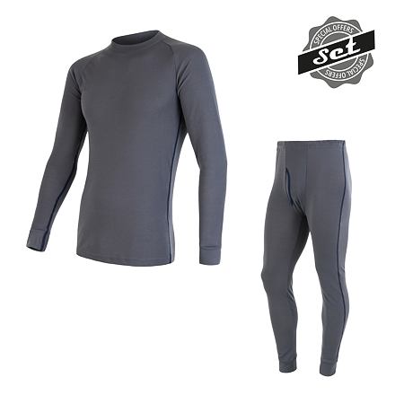 SENSOR ORIGINAL ACTIVE SET pánský triko dl.rukáv + spodky šedá Velikost: XL